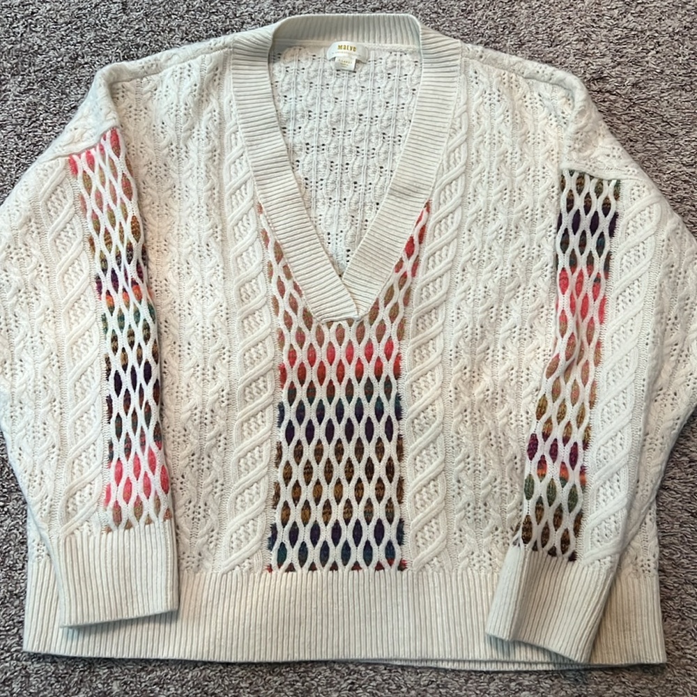 Like new Maeve Anthropologie cable knit sweater XL